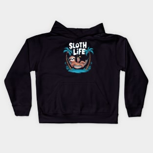 sloth life Kids Hoodie